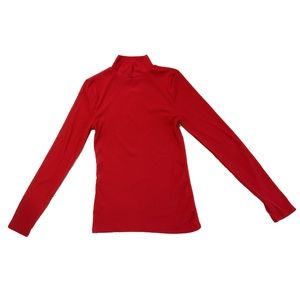 Hot Pink Long- sleeve Rib Knit Turtleneck